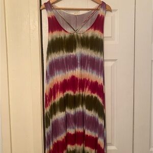 Colorful loose fit dress.